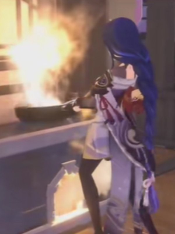 COS: Start live streaming a cooking session while cosplaying as Raiden